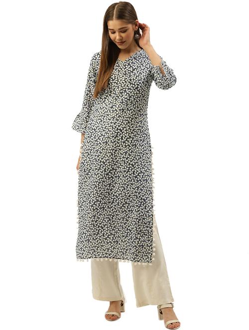 floral straight kurta - 17202517 - Very Small Image - 1