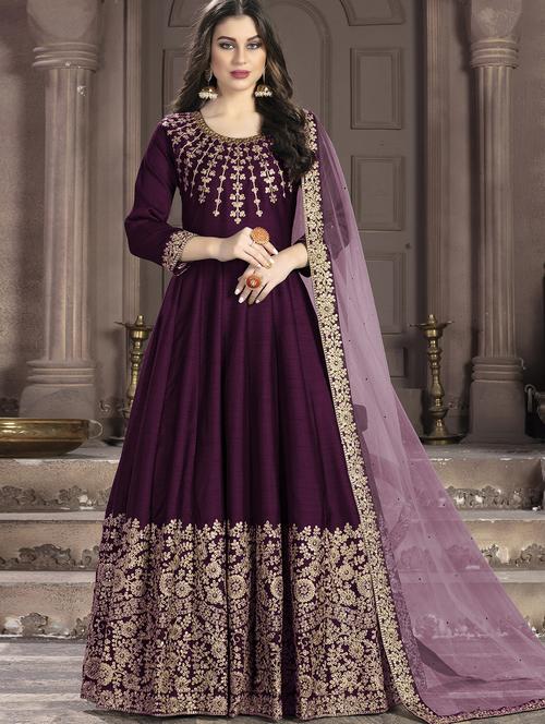 embroidered semi-stitched suit - 17202672 - Very Small Image - 1