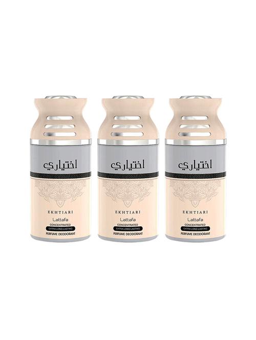 lattafa ekhtiari perfumed body spray, 250ml pack 0f 3 - 17202740 - Very Small Image - 1
