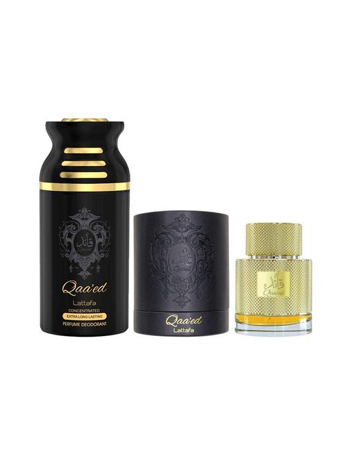 lattafa qaeed perfume + body spray combo pack of 2 - 17202771 - Very Small Image - 1