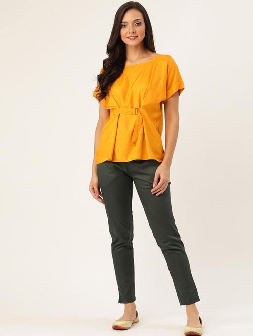 tie front top with trouser set - 17203515 - Very Small Image - 1