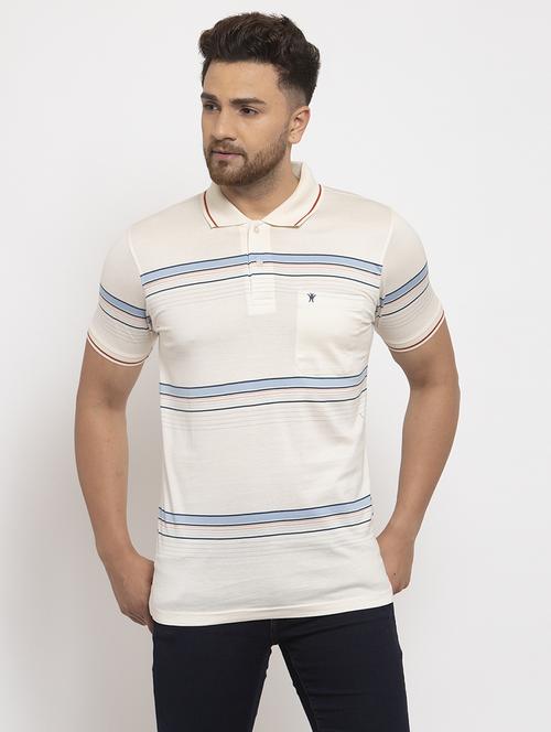 beige striped t-shirt - 17203527 - Very Small Image - 1