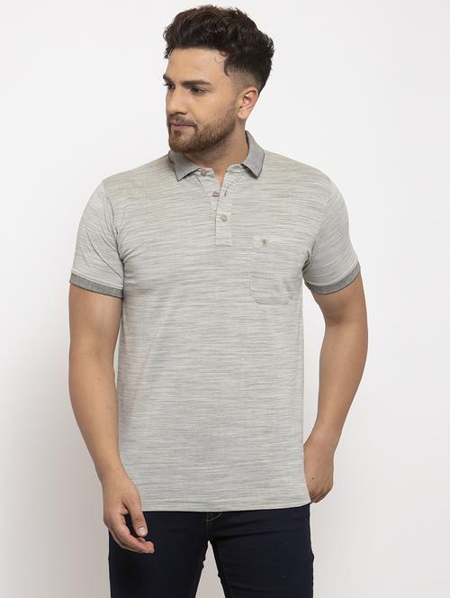 grey melange t-shirt - 17203528 - Very Small Image - 1