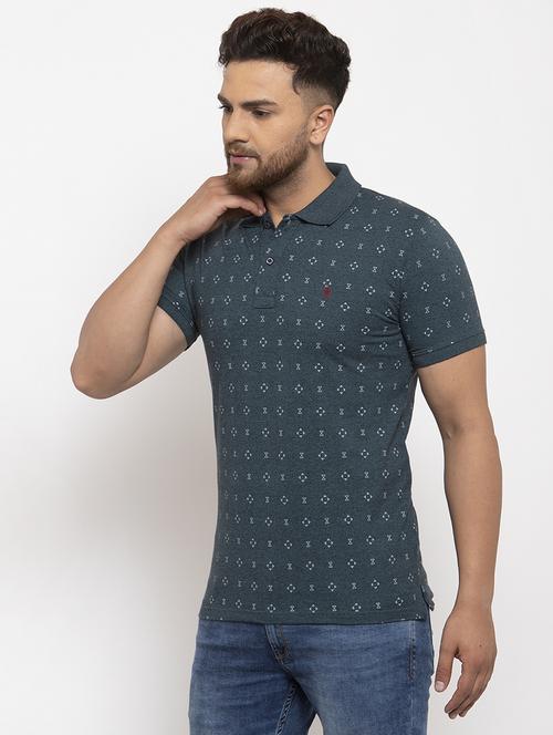 grey printed polo t-shirt - 17203545 - Very Small Image - 1