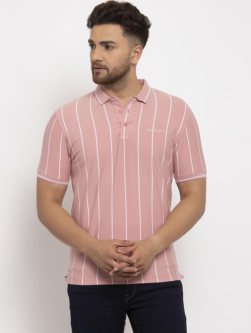 pink striped polo t-shirt - 17203559 - Very Small Image - 1