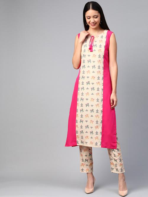 digital print straight kurta - 17203737 - Very Small Image - 1
