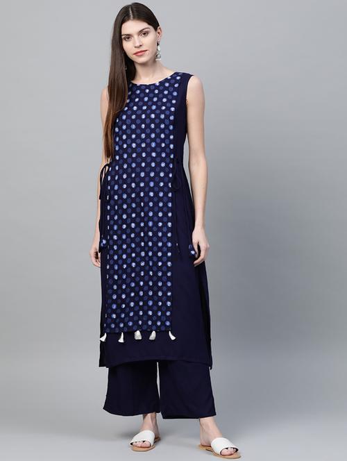 printed straight kurta - 17203752 - Very Small Image - 1