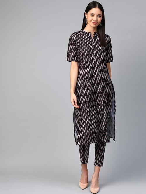 printed straight kurta - 17203764 - Very Small Image - 1