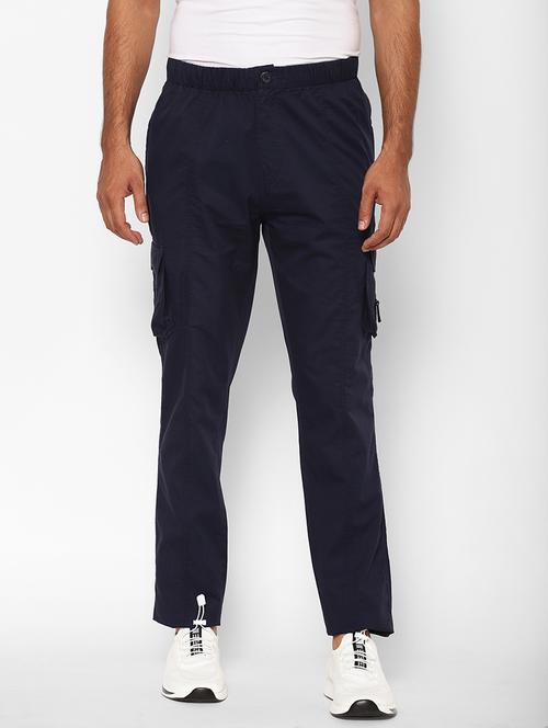 navy blue solid pyjama - 17203989 - Very Small Image - 1