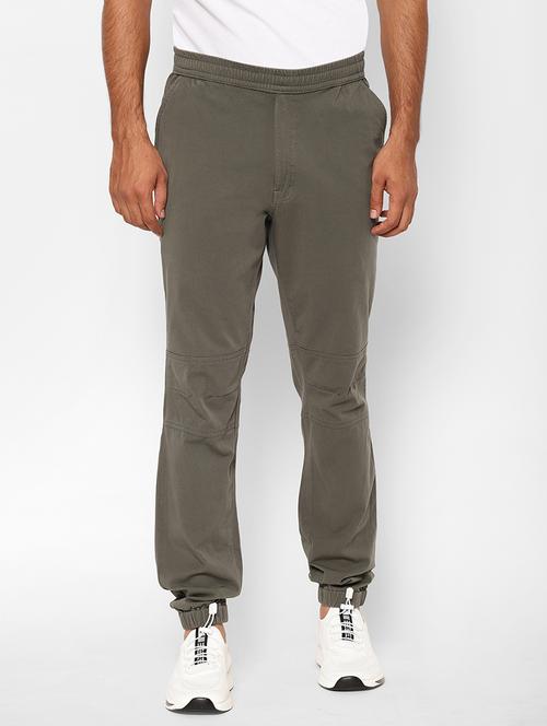 green solid jogger - 17204132 - Very Small Image - 1