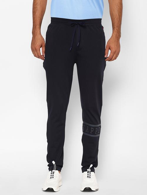 navy blue printed full length track pant - 17204147 - Very Small Image - 1