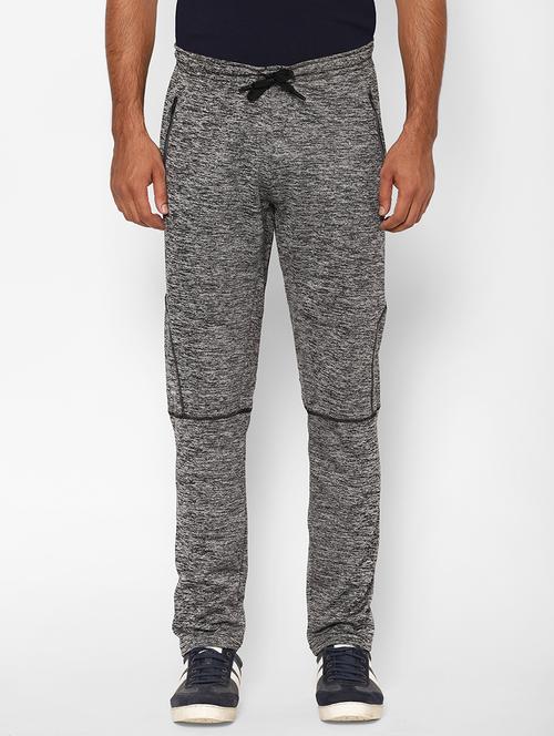 grey solid full length track pant - 17204158 - Very Small Image - 1