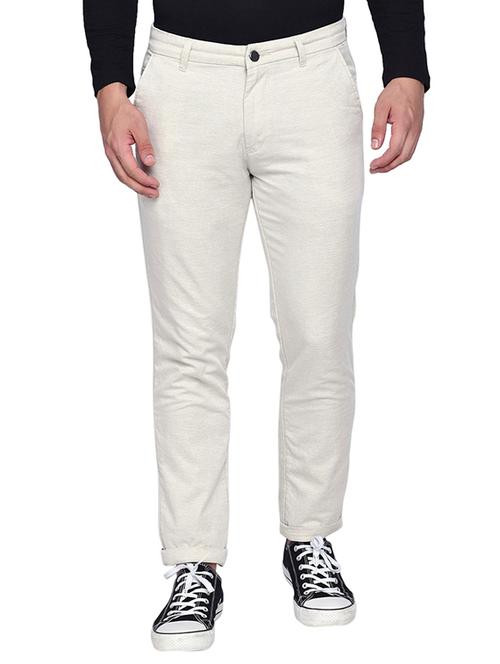 beige solid chinos - 17204491 - Very Small Image - 1