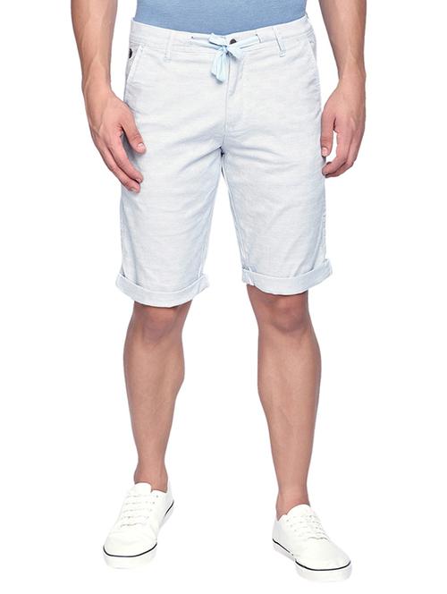 light blue solid bermuda shorts - 17204581 - Very Small Image - 1