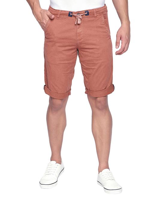 peach solid bermuda short - 17204599 - Very Small Image - 1