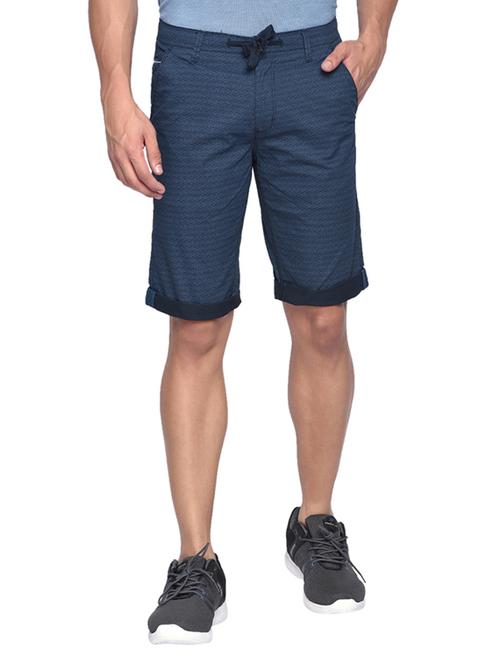 navy blue printed bermuda short - 17204614 - Very Small Image - 1