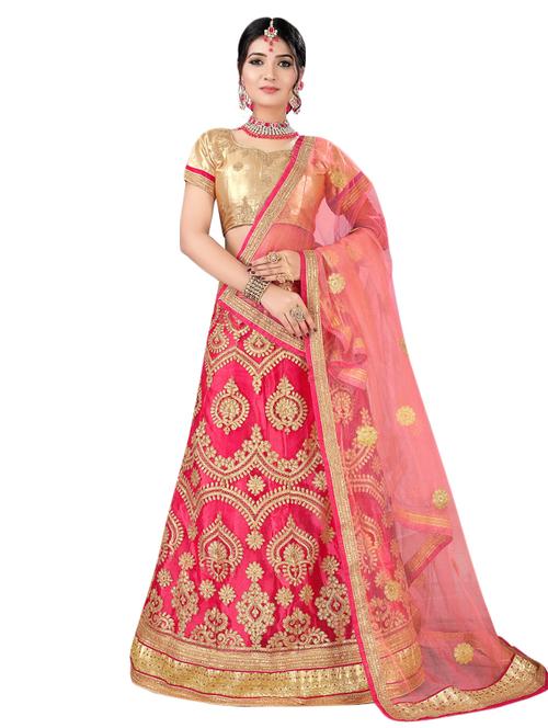 embroidered panelled lehenga - 17205951 - Very Small Image - 1