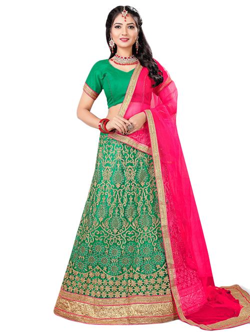 embroidered panelled lehenga - 17205957 - Very Small Image - 1