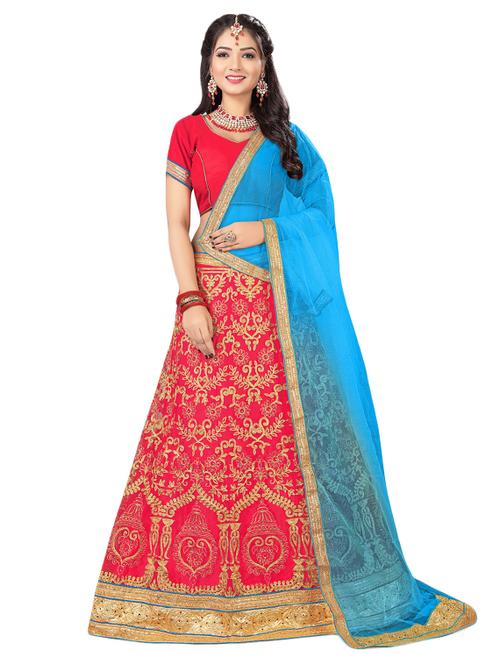 embroidered panelled lehenga - 17205961 - Very Small Image - 1