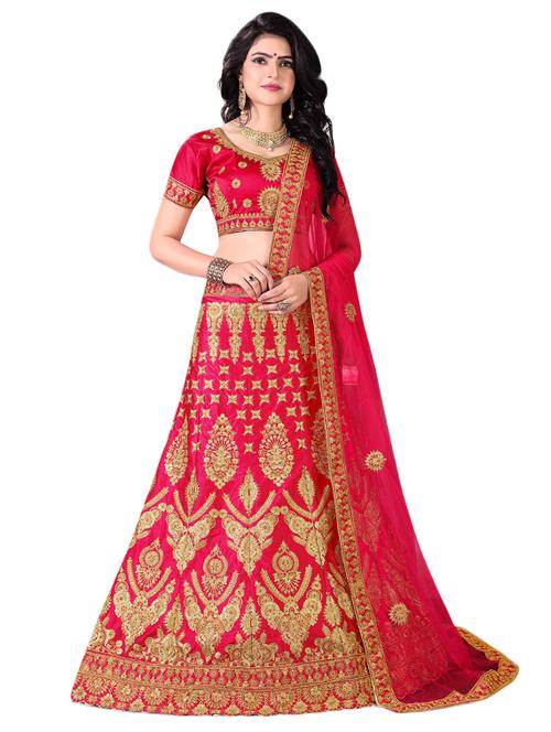 embroidered a-line lehenga - 17205970 - Very Small Image - 1