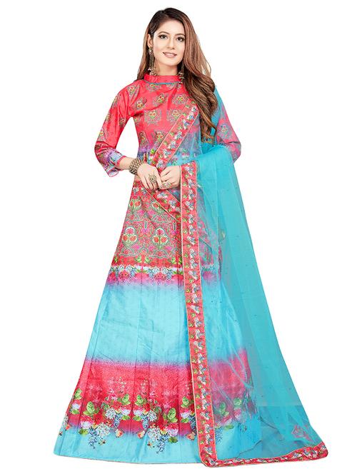 embroidered panelled lehenga - 17205998 - Very Small Image - 1