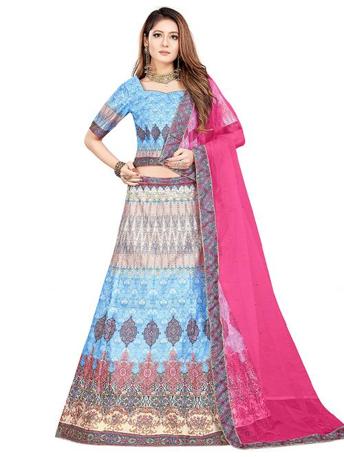 embroidered panelled lehenga - 17206002 - Very Small Image - 1