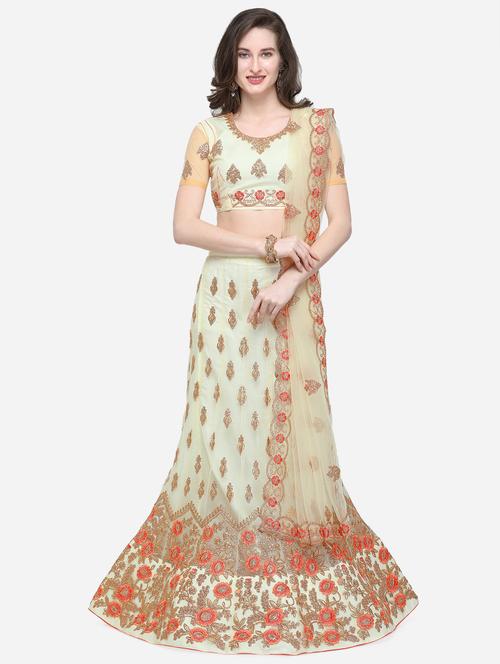 embroidered panelled lehenga - 17206029 - Very Small Image - 1