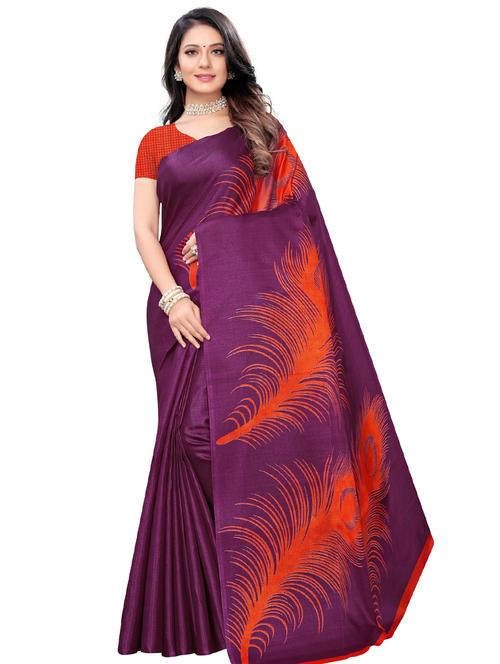 printed bhagalpuri saree with blouse - 17206192 - Very Small Image - 1