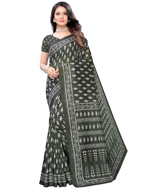 paisley printed saree with blouse - 17206214 - Very Small Image - 1