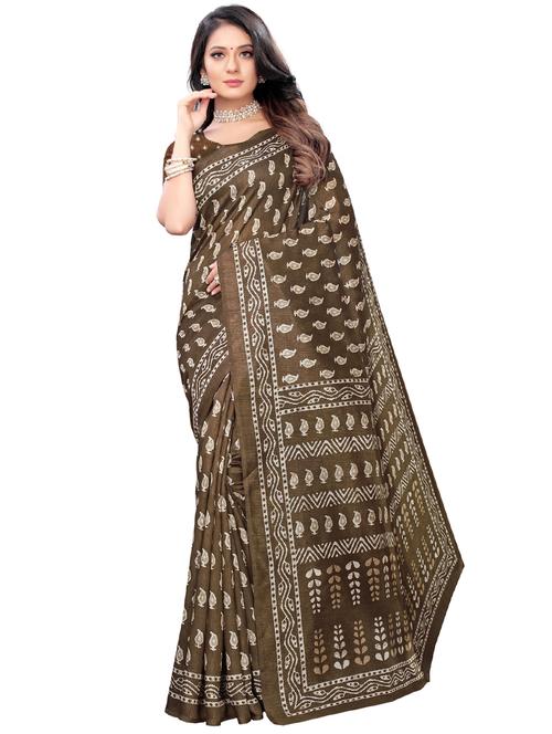 paisley printed saree with blouse - 17206215 - Very Small Image - 1