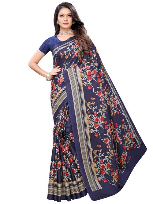 floral print bhagalpuri saree with blouse - 17206223 - Very Small Image - 1