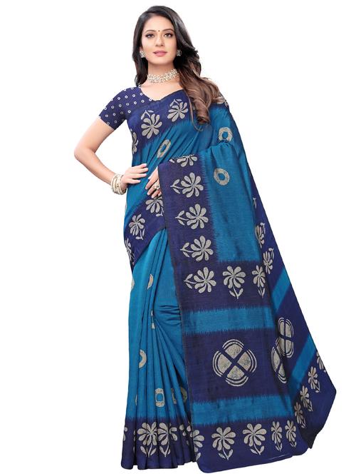 printed bhagalpuri saree with blouse - 17206235 - Very Small Image - 1