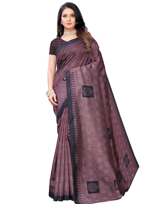 printed bhagalpuri saree with blouse - 17206237 - Very Small Image - 1