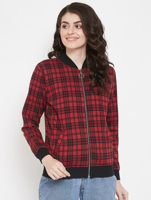 checkered bomber jacket - 17206583 - Very Small Image - 1