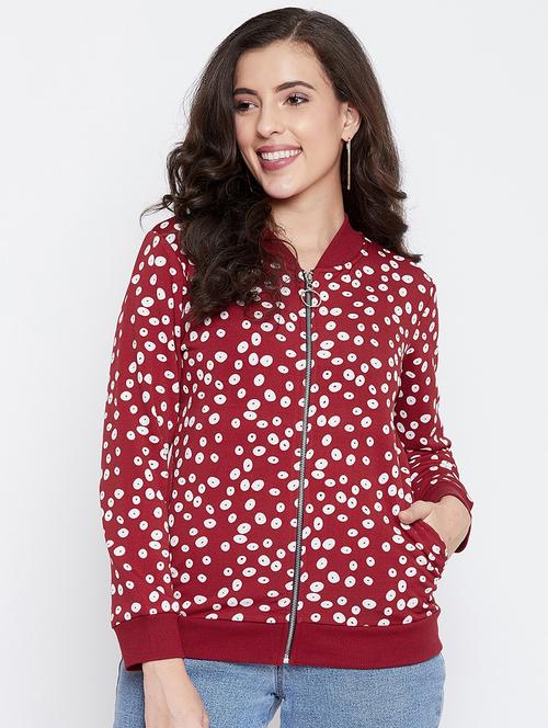 red cotton sweatshirt - 17206595 - Very Small Image - 1