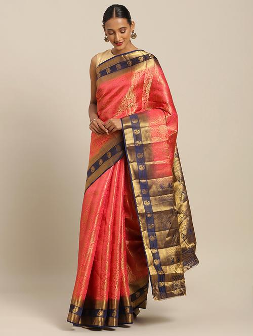 solid woven saree - 17207365 - Very Small Image - 1