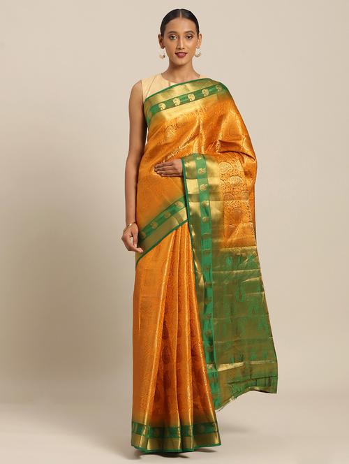 self design woven saree - 17207368 - Very Small Image - 1