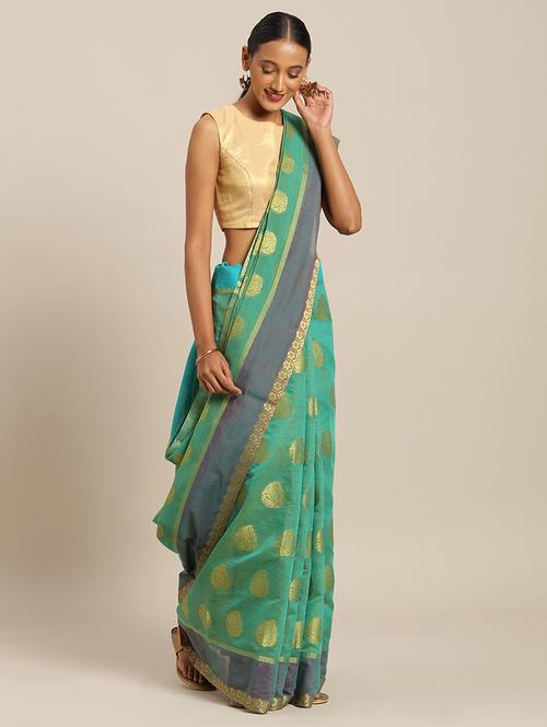 self design woven saree - 17207374 - Very Small Image - 1