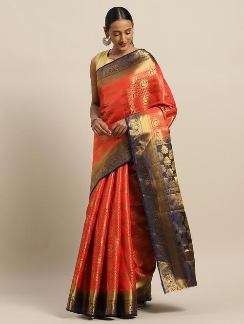 self design woven saree - 17207380 - Very Small Image - 1