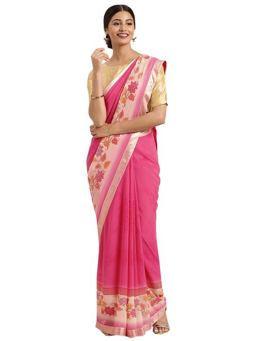 bordered printed saree - 17207771 - Very Small Image - 1