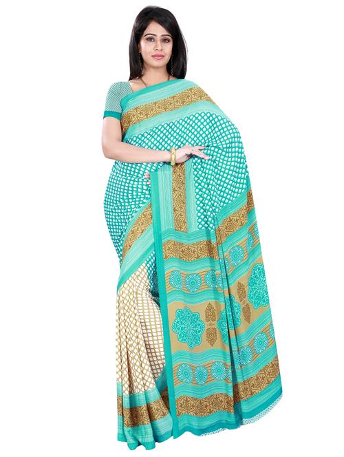 checkered printed saree - 17207790 - Very Small Image - 1