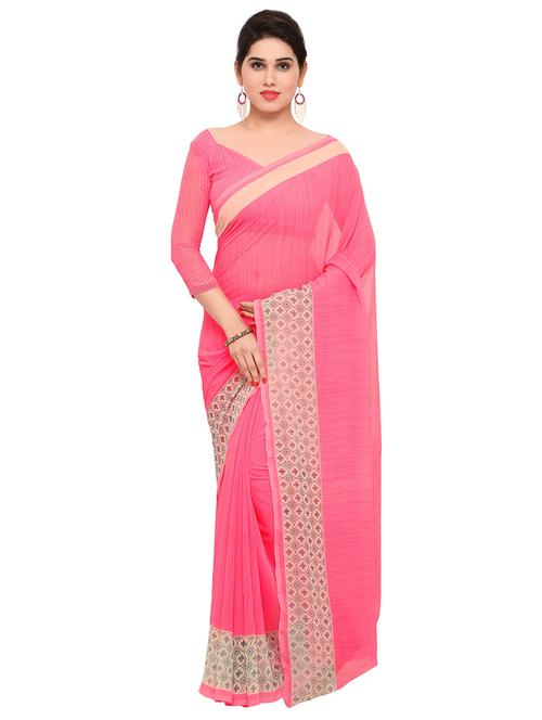 solid printed saree - 17207810 - Very Small Image - 1