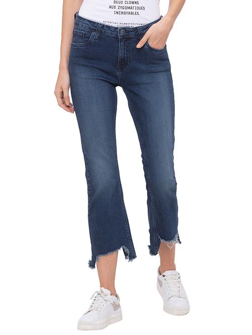 frayed hem stone wash jeans - 17208516 - Very Small Image - 1
