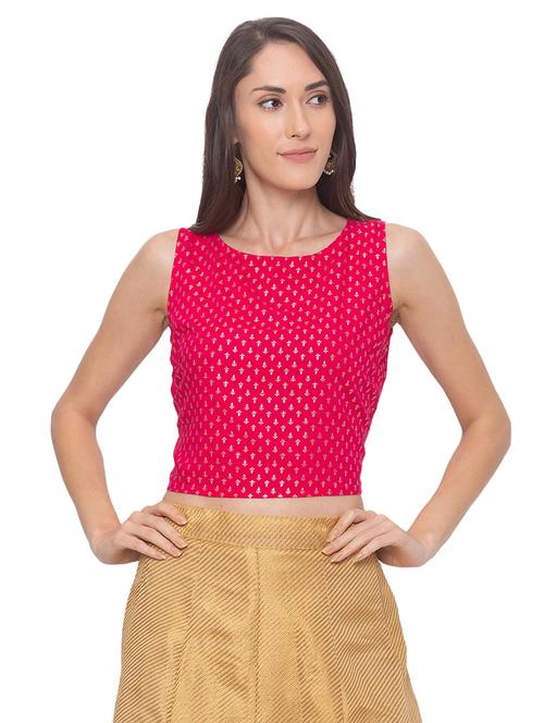 magenta printed blouse - 17208547 - Very Small Image - 1