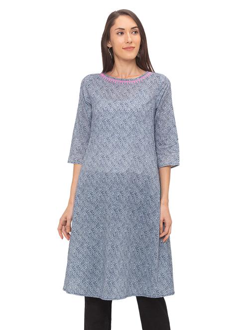 printed a-line kurta - 17208561 - Very Small Image - 1