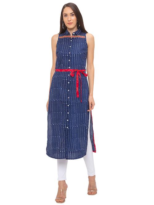 printed straight kurta - 17208564 - Very Small Image - 1