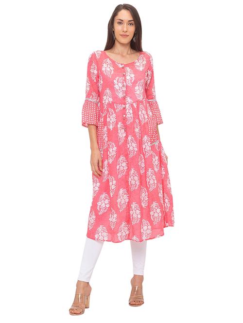 floral a-line kurta - 17208568 - Very Small Image - 1