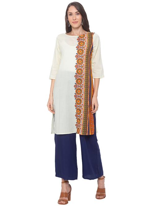 floral straight kurta - 17208616 - Very Small Image - 1