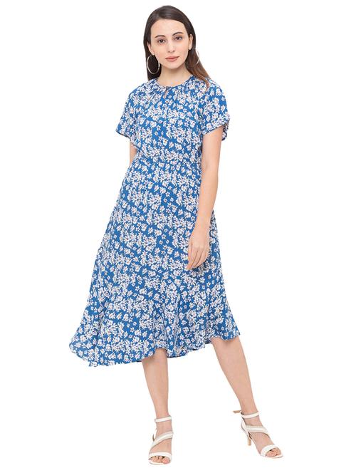 floral flared dress - 17208703 - Very Small Image - 1