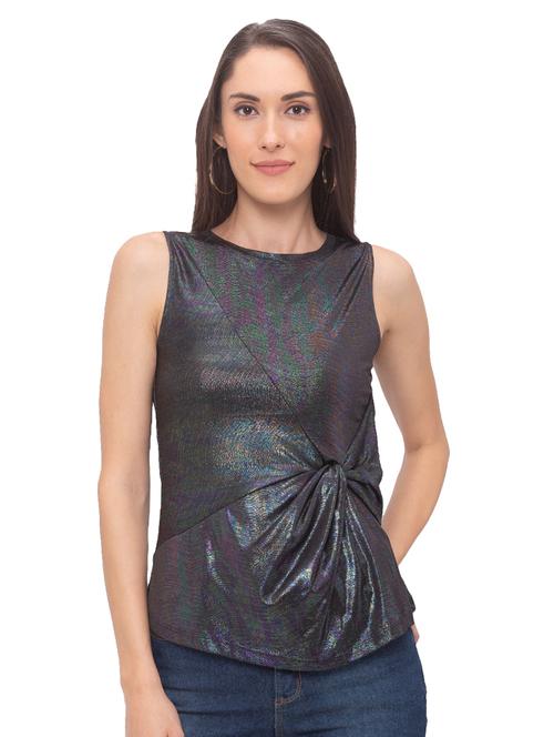 twist detail shimmer top - 17208810 - Very Small Image - 1